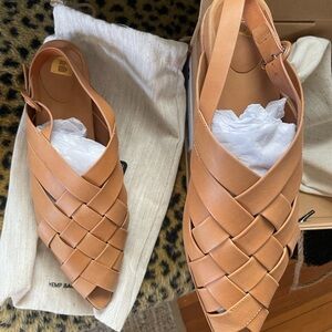 Bared Footwear Tan Woven Sandals